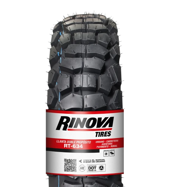 120/90-18 RT-634 TT 77P RINOVA TIRES
